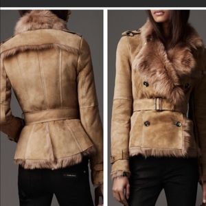 STUNNING BNWOT Burberry lambskin/ shearling coat
